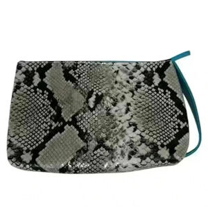 ULTA Faux Snake Skin Cosmetic Bag Zip Closure Side Handle  NWOT